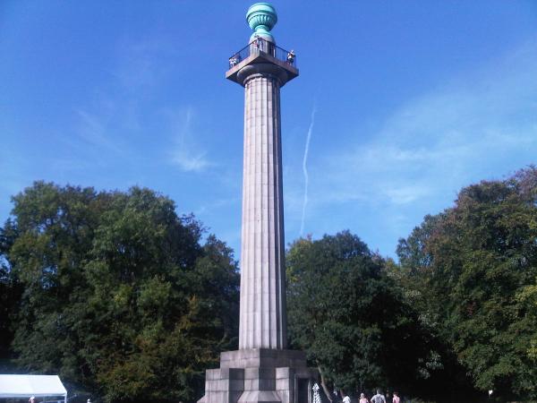 Its hollow and you can climb up all the steps and come out on the balcony, if you really want to.