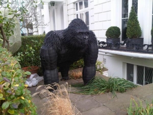 Gorilla. This is in some ones front garden.