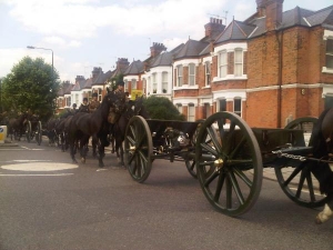 Horses and guns, they do it quite regularly, never know where from or to though