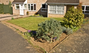 front garden looking north east - this often doesn't get the sun onto it until the middle of the...